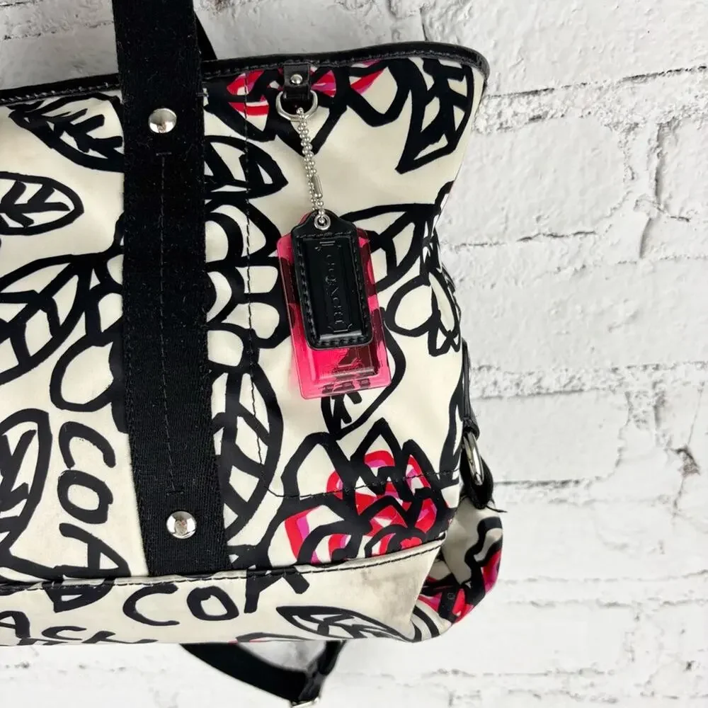 Coach Poppy Daisy Floral Graffiti Bag & Wristlet